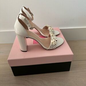 Kate Spade White Floral Heels